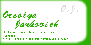 orsolya jankovich business card